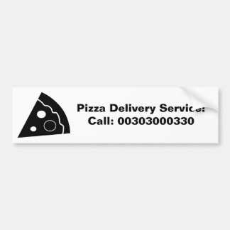 Black Pizza, Pizza Delivery Service, Bumper Sticker