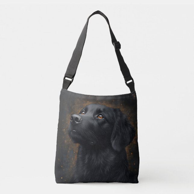 Black Placoted Retriever Crossbody Bag (Front)