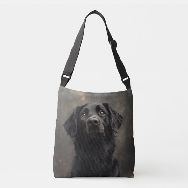 Black Placoted Retriever Crossbody Bag (Front)