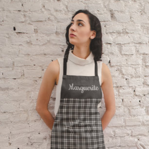 Black Plaid Apron