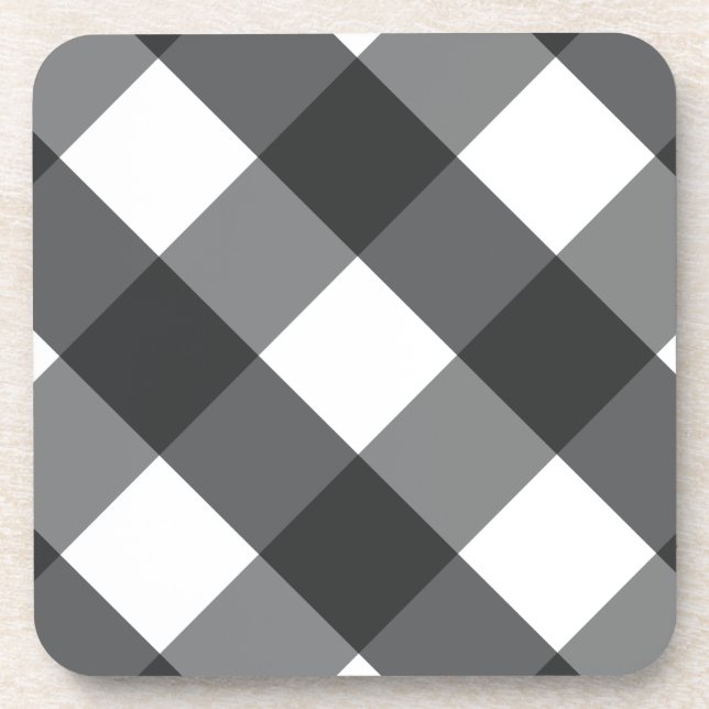 black plaid coaster (Front)