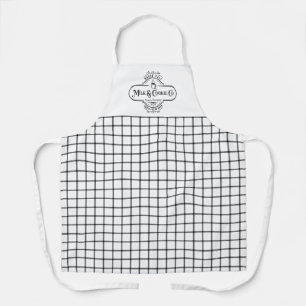 Black Plaid Holiday Apron