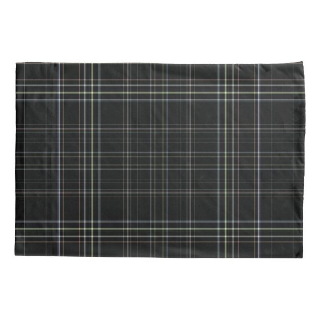 Black Plaid Pillowcase (Back)
