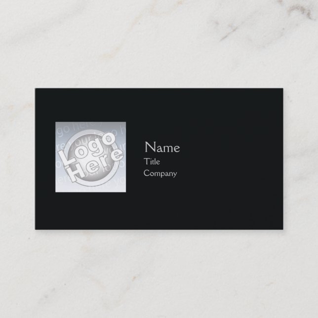 Black Plain - Business Business Card (Front)