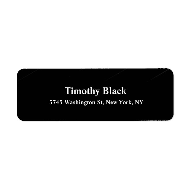 Black Plain Modern Style Minimalist (Front)