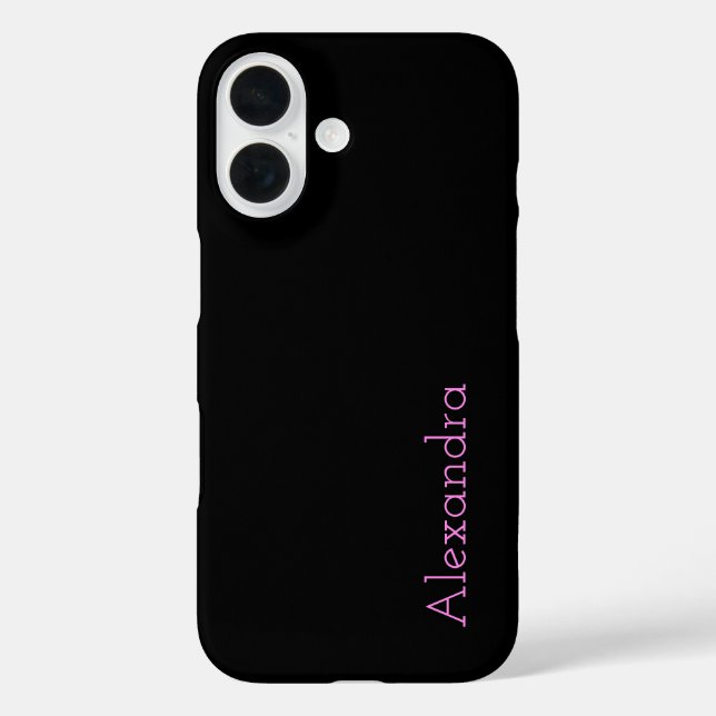 Black Plain solid colour  Case-Mate iPhone Case (Back)