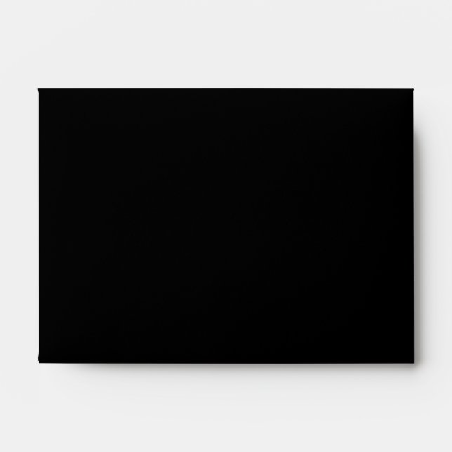 Black, plain solid colour on inside and outside envelope (Front)