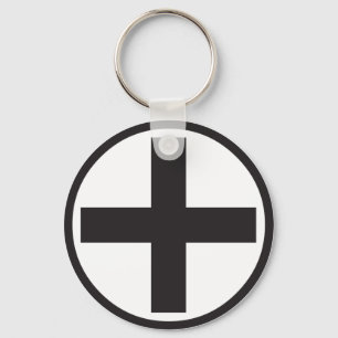 Black Plus Sign Keychain