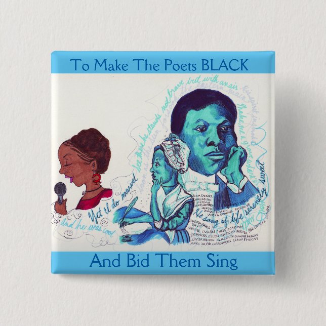 Black Poets- Black History Button (Front)