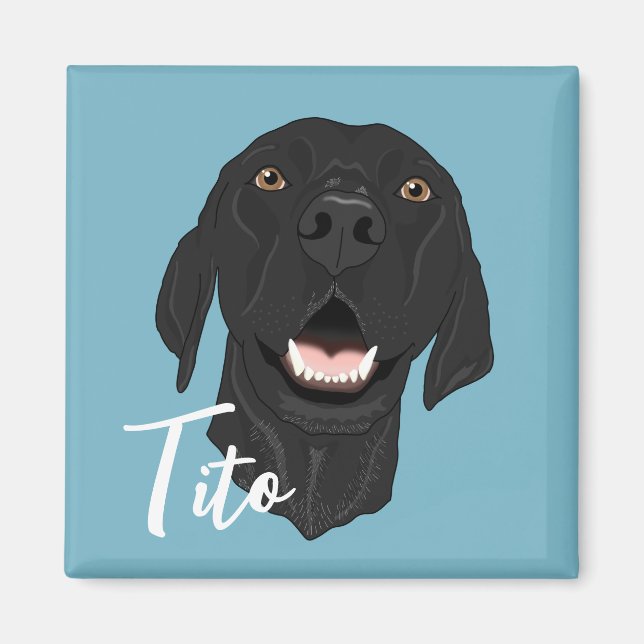 Black Pointer Puppy Magnet (Front)