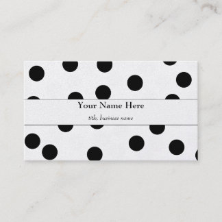 Black Polka Dot Business Card