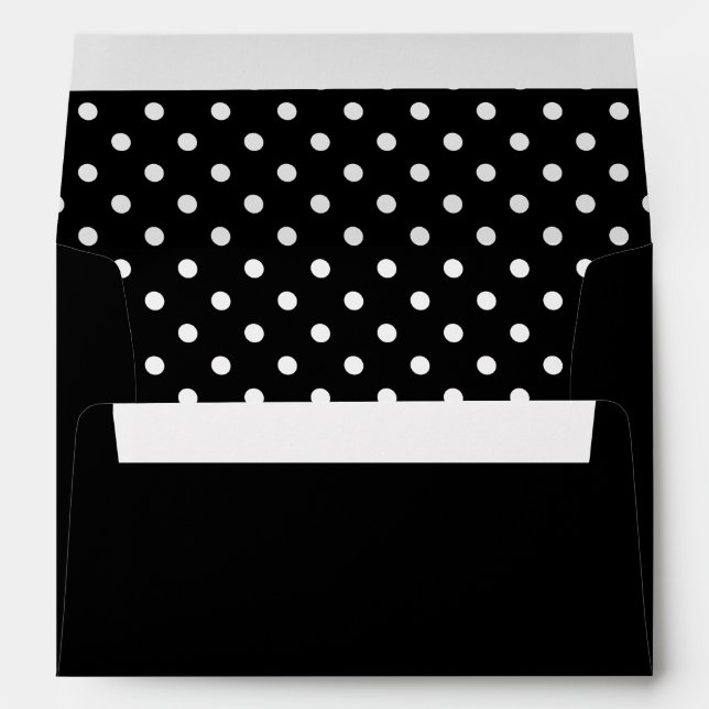 Black Polka Dot Envelope (Back (Bottom))