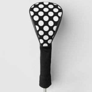 Black Polka Dot Golf Head Cover