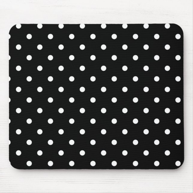 black polka dot mouse mat (Front)