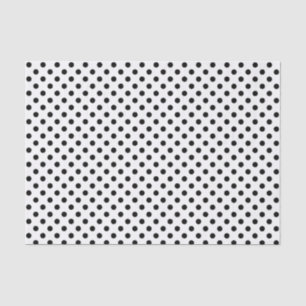 Black Polka Dot on White Tissue Paper