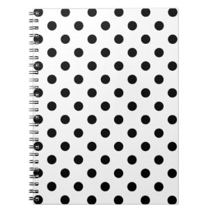 Black Polka Dot Pattern Notebook