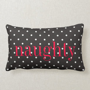 Black Polka Dot Reversible Emotion Pillow