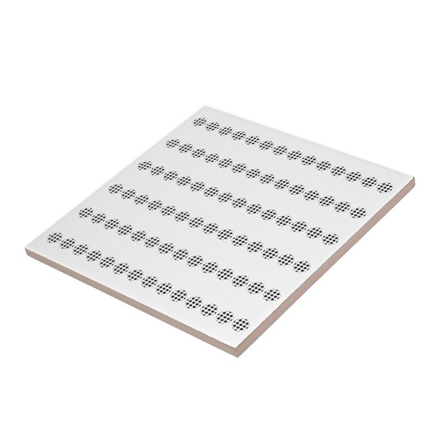 Black Polka Dot Screen Circles Horizontal Pattern  Tile (Side)
