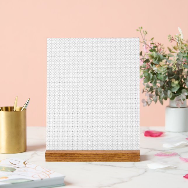 Black Polka Dot Seamless Pattern | Tiny Dots Acrylic Sign (Wedding)
