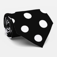 Black polka dot tie
