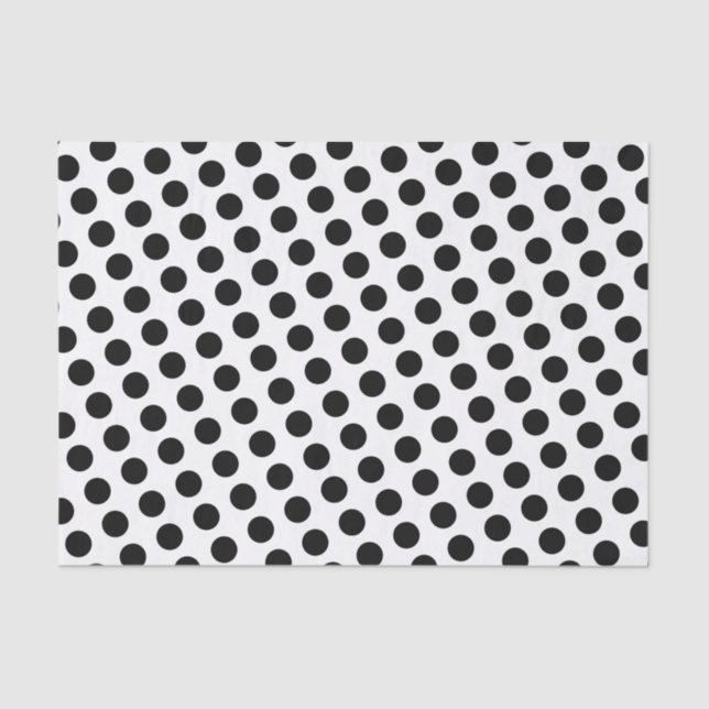 Black Polka Dot Tissue Paper (Front)