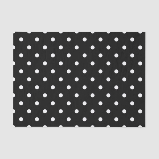 BLACK POLKA DOT Tissue Paper (Front)