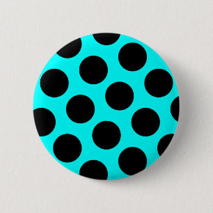 Black Polka Dots Button