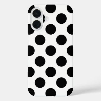 Black Polka Dots iPhone 16 Case