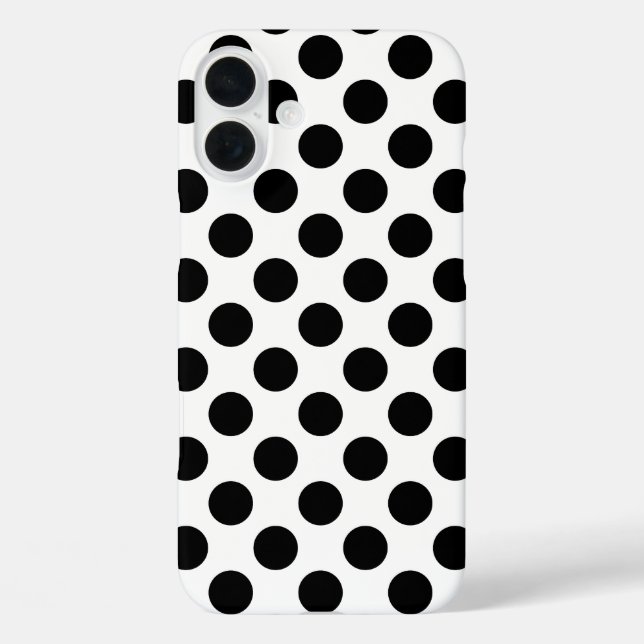 Black Polka Dots Case-Mate iPhone Case (Back)