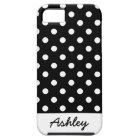 Black Polka Dots Custom Monogram