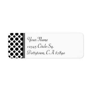 Black Polka Dots Custom Return Address Labels