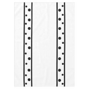 Black Polka Dots Geometric Tablecloth