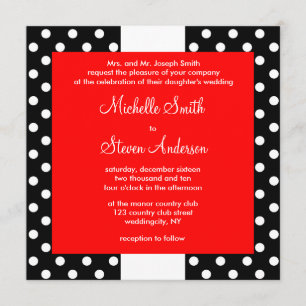 Black Polka Dots Invitation