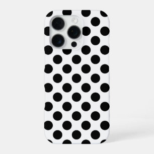 Black Polka Dots iPhone 16 Pro Case