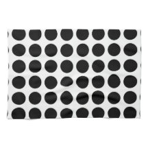 Black Polka Dots Kitchen Towel