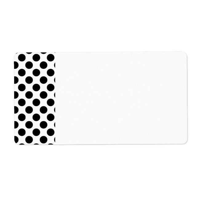 Black Polka Dots Label (Front)