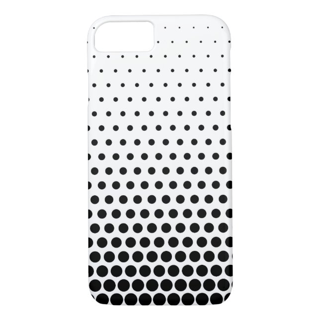 Black Polka Dots Modern White Case-Mate iPhone Case (Back)