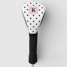 Black Polka Dots Monogram
