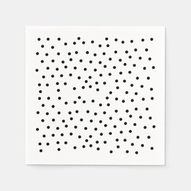 Black polka dots napkin (Front)