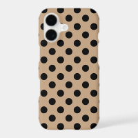 Black polka dots on beige