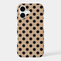 Black polka dots on beige