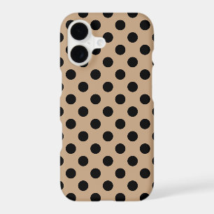 Black polka dots on beige
