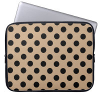 Black polka dots on beige