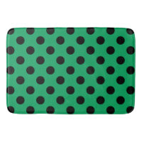 Black polka dots on fresh green