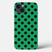 Black polka dots on fresh green Case-Mate iPhone c