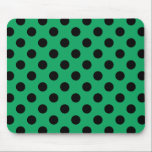 Black polka dots on fresh green mouse mat<br><div class="desc">Black polka dots on fresh green</div>