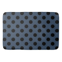 Black polka dots on grey-blue