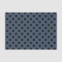 Black polka dots on grey-blue