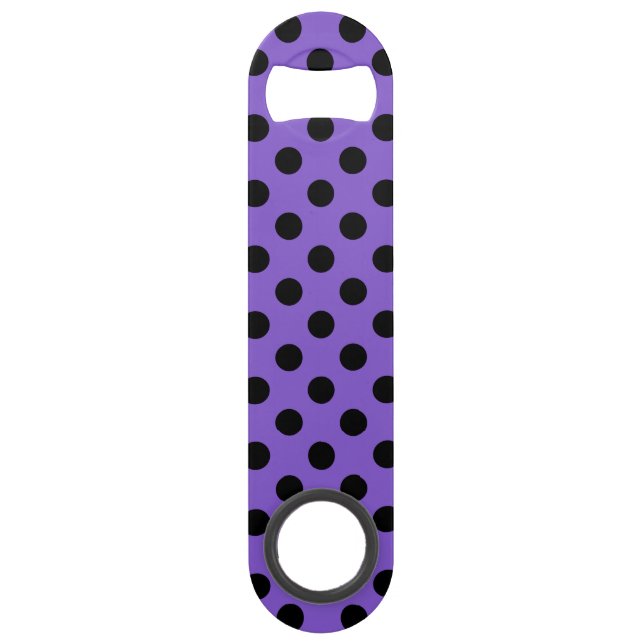Black polka dots on lavender (Front)