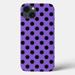 Black polka dots on lavender Case-Mate iPhone case